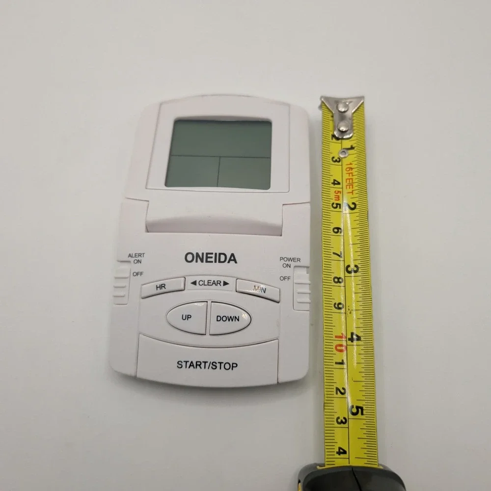 Oneida Kitchen Timer White Digital Meat Thermometer Magnetic Flip LCD Plastic